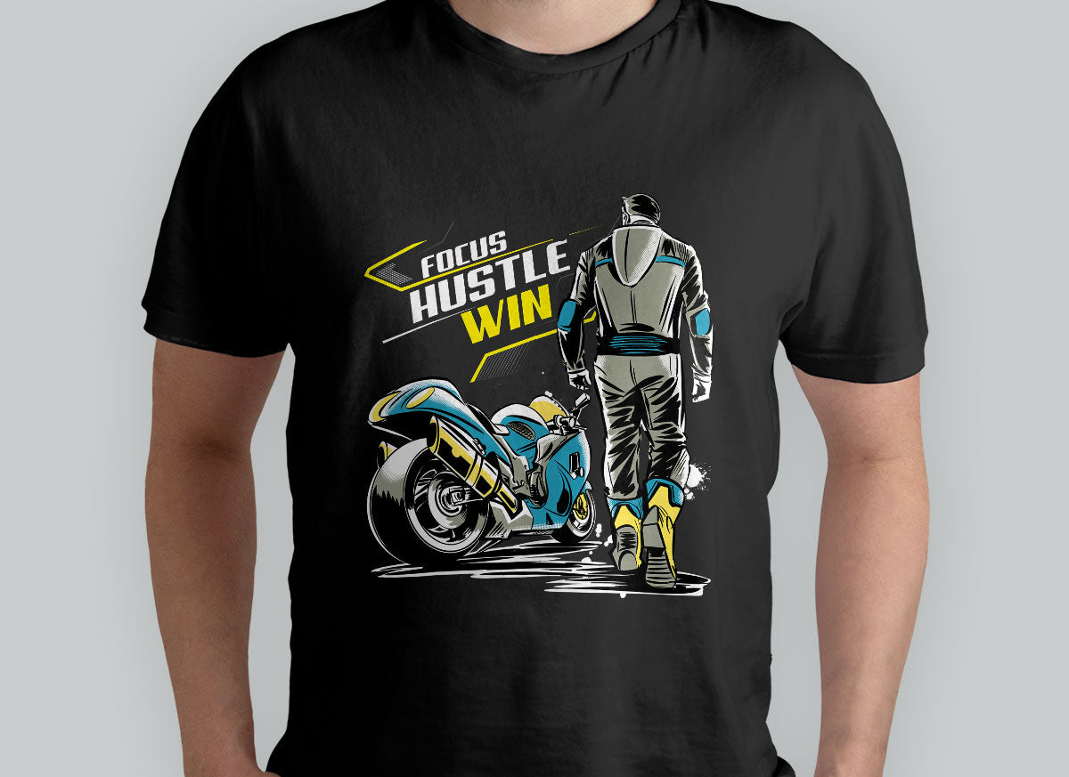 Focus Hustle Win (BUSA Black) | T-Shirt