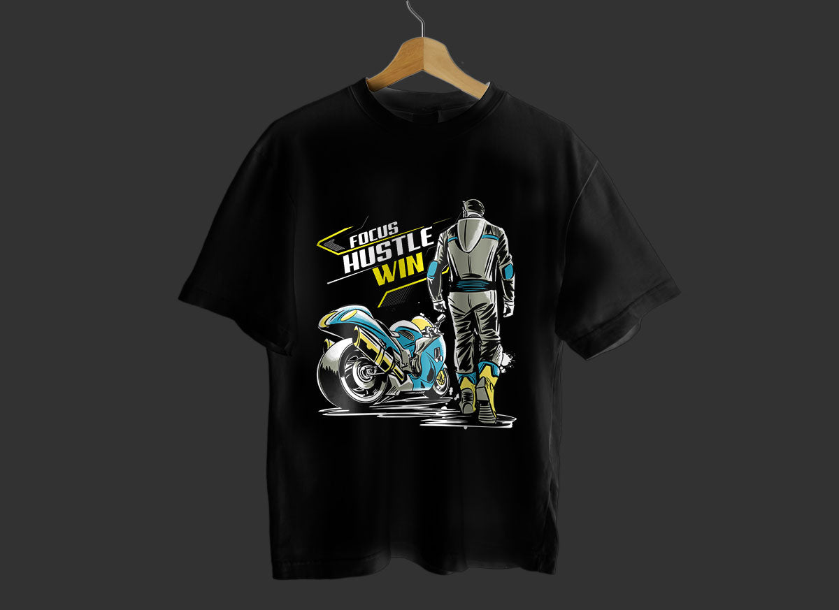 Focus Hustle Win (BUSA Black) | T-Shirt