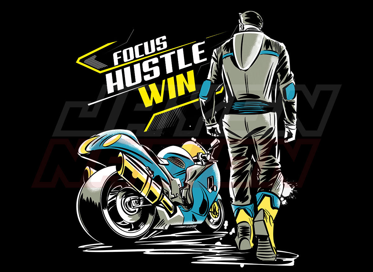 Focus Hustle Win (BUSA Black) | T-Shirt